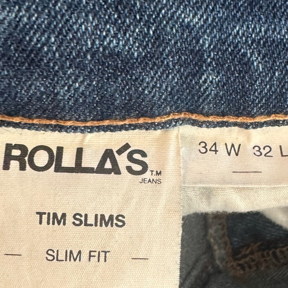 Rollas Tim Slims size 34x32 - Picture 7 of 7
